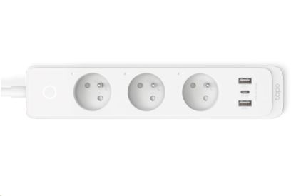 Obrázek TP- Link Tapo P300 chytrý WiFi prodlužovací kabel (3x230V, 2xUSB- A, 1xUSB- C, 2300W, 10A, 2, 4 GHz, BT)