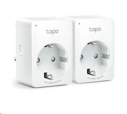 Obrázek TP- Link Tapo P100(2- pack)(EU) chytrá WiFi mini zásuvka (2300W, 10A, 2, 4 GHz, BT)