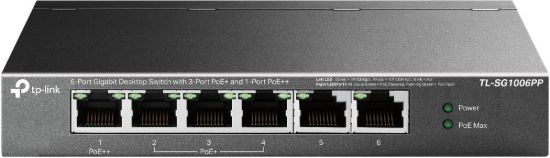 Obrázek TP-Link CCTV switch TL-SG1006PP (6xGbE, 3xPoE+,1xPoE++, 64W, fanless)