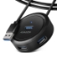 Obrázek AXAGON HUE-P1AL, 4x USB 3.2 Gen 1 ROUND hub, micro USB napájecí konektor, kabel USB-A 1.2m