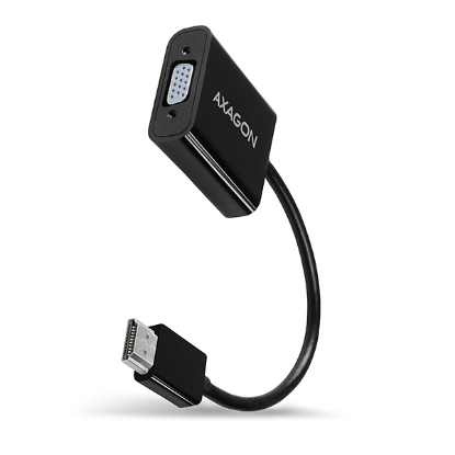 Obrázek AXAGON RVH-VGAN, HDMI -> VGA redukce / adaptér, FullHD, audio výstup, micro USB nap. konektor