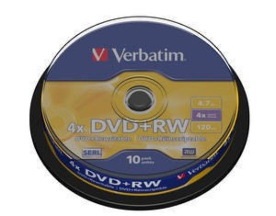 Obrázek VERBATIM DVD+RW(10-Pack)Spindle4x/DLP/4.7GB