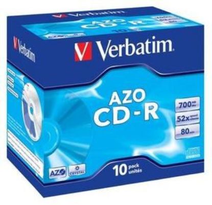 Obrázek VERBATIM CD-R(10-Pack)Jewel/Crystal/DLP/52x/700MB
