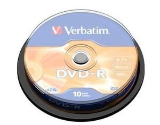 Obrázek VERBATIM DVD-R(10-Pack)Spindle/General Retail/16x/4.7GB