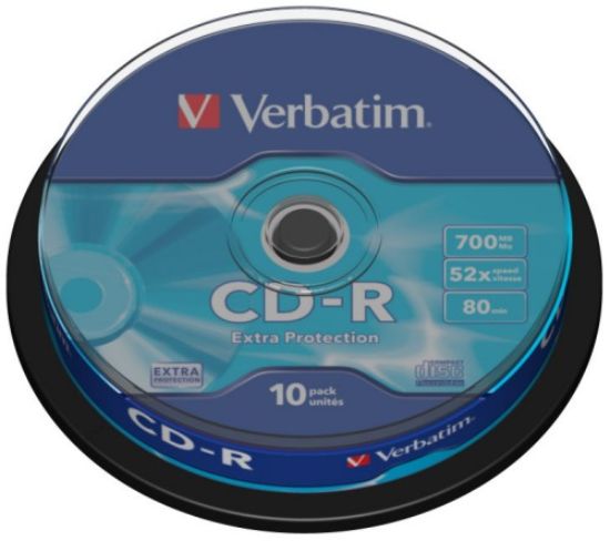 Obrázek VERBATIM CD-R(10-Pack)Spindle/EP/DL/52x/700MB