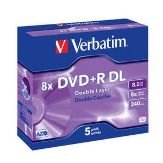 Obrázek VERBATIM DVD+R(5-pack)DoubleLayer/Jewel/8x/8,5GB
