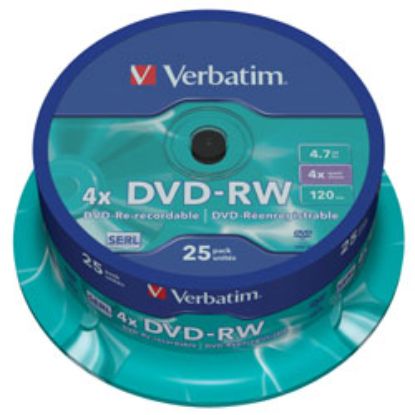 Obrázek VERBATIM DVD-RW(25-pack)Spindle/4x/4.7GB