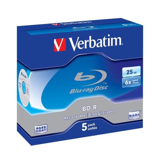 Obrázek VERBATIM BD-R SL(5-pack)Blu-Ray/Jewel/6x/25GB