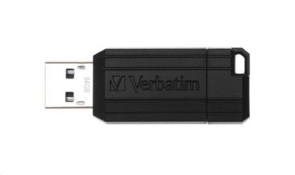 Obrázek VERBATIM Flash Disk 64GB USB 2.0 Store 'n' Go PinStripe, černá