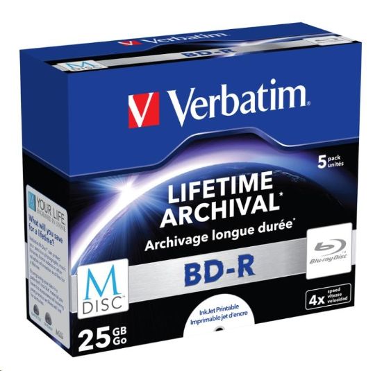 Obrázek VERBATIM MDisc BD-R(5-pack)Jewel/4x/25GB
