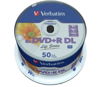 Obrázek VERBATIM DVD+R Double Layer 8.5GB 8X 50 Pack Spindle