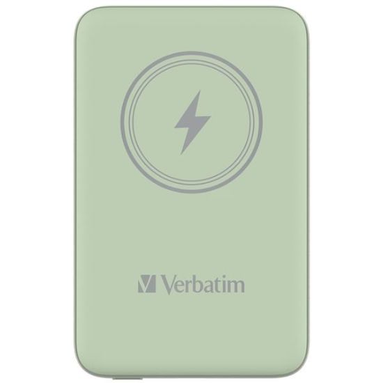 Obrázek VERBATIM Powerbanka Charge 'n' Go, Magnetická, 10000 mAh, USB-C, Zelená