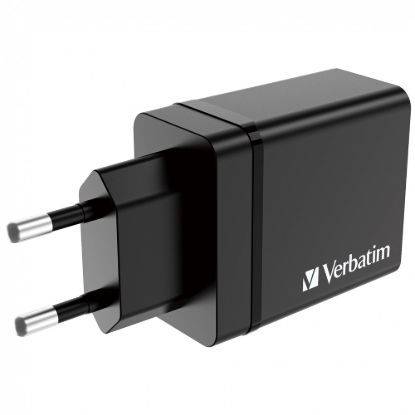Obrázek VERBATIM Univerzální adaptér nabíječka CHR-30EU2, 30W, 1x USB-C, 3x USB černá