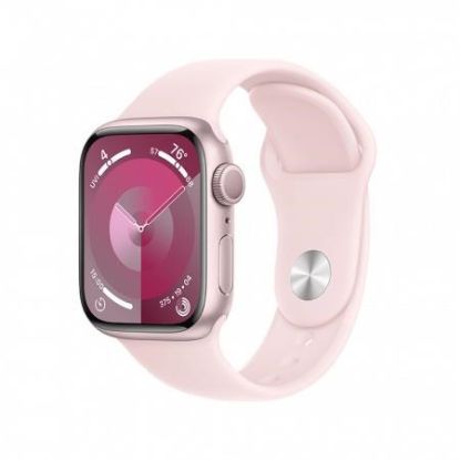 Obrázek APPLE Watch Series 9 GPS 45mm Pink Aluminium Case with Light Pink Sport Band - S/M