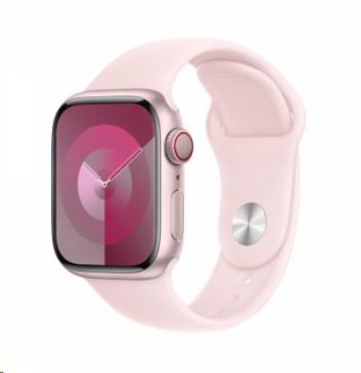 Obrázek APPLE Watch Series 9 GPS + Cellular 41mm Pink Aluminium Case with Light Pink Sport Band - S/M