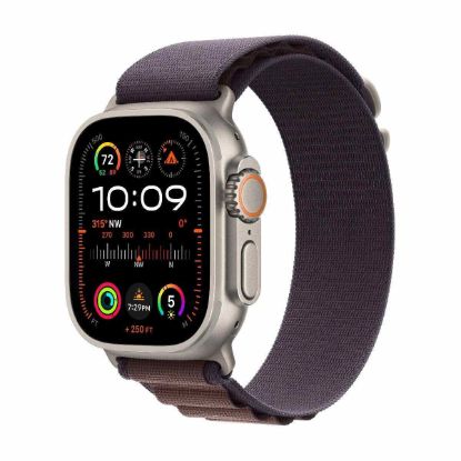 Obrázek APPLE Watch Ultra 2 GPS + Cellular, 49mm Titanium Case with Indigo Alpine Loop - Large