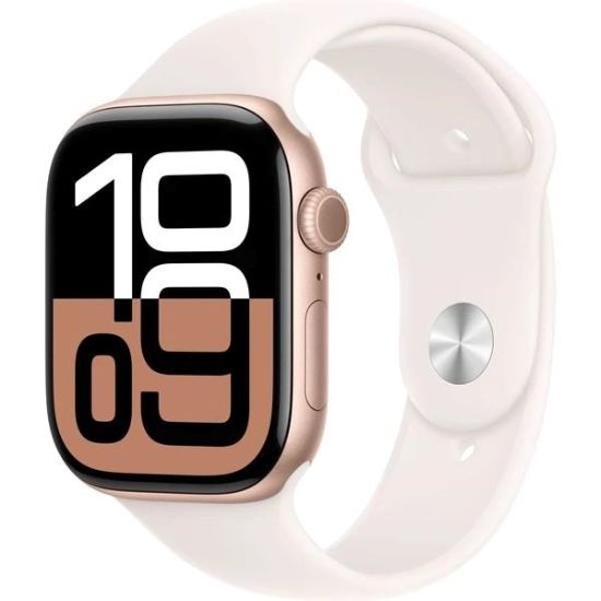 Obrázek Apple Watch Series 10 GPS + Cellular 42mm Rose Gold Aluminium Case with Light Blush Sport Band - M/L