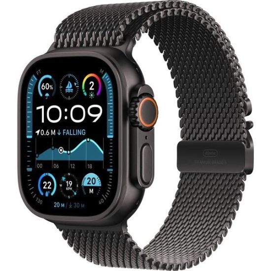 Obrázek Apple Watch Ultra 2 (2024) GPS + Cellular 49mm Black Titanium Case with Black Titanium Milanese Loop - L