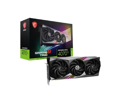 Obrázek BAZAR - MSI VGA NVIDIA GeForce RTX 4070 Ti GAMING X TRIO 12G, RTX 4070 Ti, 12GB GDDR6X, 3xDP, 1xHDMI - Po opravě (Bez př