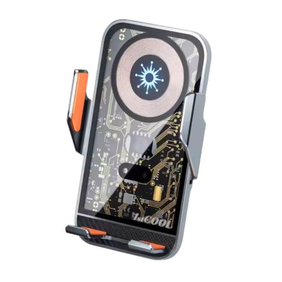 Obrázek 1stCOOL bezdrátová QI nabíječka 15W, do auta, MagSafe, USB- C, černá