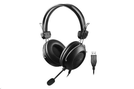 Obrázek A4tech sluchátka HU-35, USB, černá