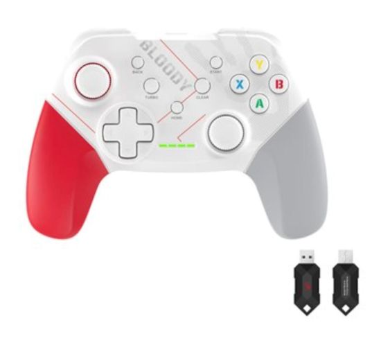 Obrázek A4tech Bloody GPW50, gamepad, Dual mode 2,4G+USB, bílá