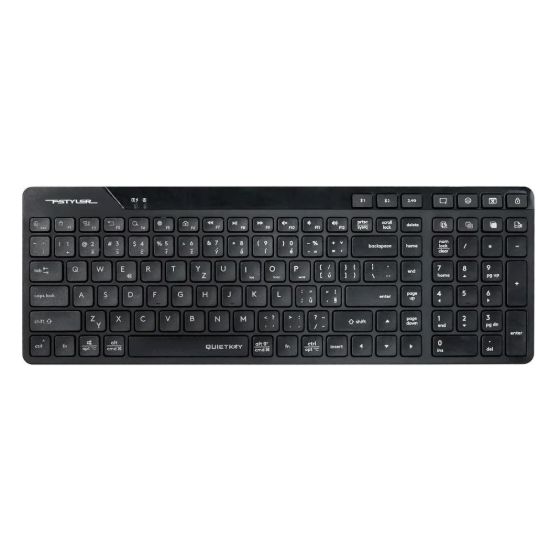 Obrázek A4tech FStyler FBK27C AS, bezdrátová Dual mode Bluetooth+2,4G klávesnice, CZ, černá