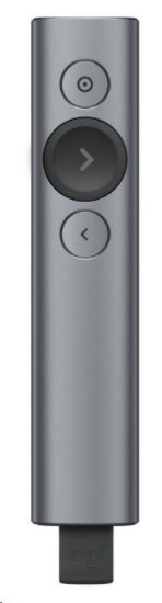 Obrázek Logitech prezentér Spotlight Plus, Bezdrátový, Bluetooth, tmavě šedá