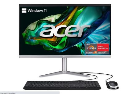 Obrázek ACER PC AiO Aspire C24-1300, Ryzen 5 7520U ,23,8" FHD IPS,16GB,512GB M.2 SSD,Radeon610M,W11Original,stříbrná,KB+Mouse
