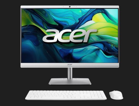 Obrázek ACER PC AiO Aspire C24-195ES Core Ultra 5-125U,23.8" 1920x1080,16GB,512GB,Intel Graphics,Win11Pro,White,Silver