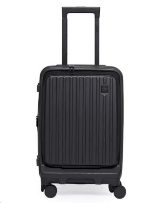 Obrázek ACER Barcelona luggage 20", černý, pevný cestovní kufr, materiál: 100% recyklovaný PET, TSA kombinační zámek