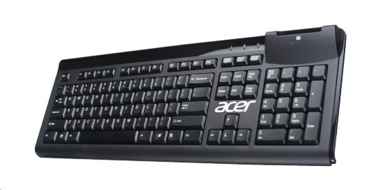 Obrázek ACER Wired Smart Card reader Keyboard, drátová, USB2.0, čtečka chytrých karet, Black, Membrane Switch, CZ/SK layout
