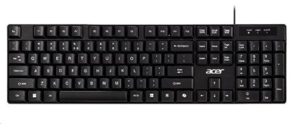 Obrázek ACER drátová klávesnice AKW100,USB 2.0,5 mil. úhozů,voděodolná,Black