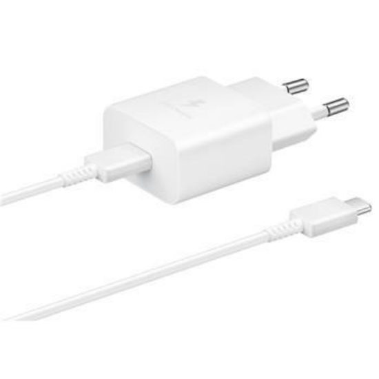 Obrázek Samsung cestovní nabíječka EP-T1510EWE + kabel USB-C, 15W, bílá (OOB bulk)