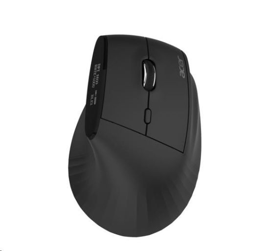 Obrázek ACER bezdrátová myš Smart Fit Vertical Mouse,8000 dpi,10 tlačítek,RGB,10m dosah,BT,USB,výdrž 120h,Black