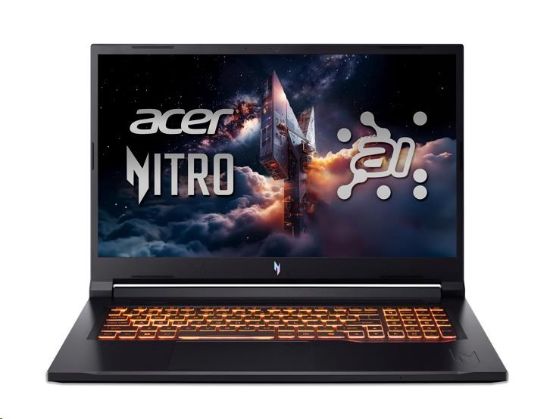 Obrázek ACER NTB Nitro V 17 AI (ANV17-41-R776),R7 AI 260,17.3"QHD,32GB,1TB SSD,RTX 5070,Linux,Black