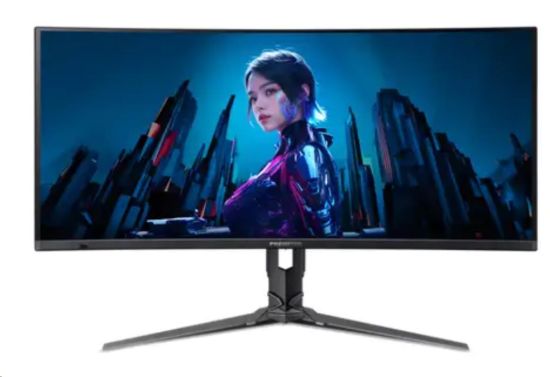 Obrázek ACER LCD Predator Predator X34X5bmiiphuzx, 34" QD- OLED, 3440x1440, 250nits, 0.01ms, HDMI, DP, Audio, Repro, Curved 1800R, Black