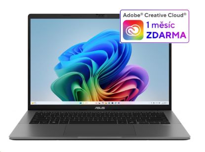 Obrázek ASUS NTB Vivobook S14 (M3407KA- OLED031W), AI 7 350, 14" 1920x1200 OLED, 32GB, 1TB SSD, Radeon, W11 Home, Matte Gray