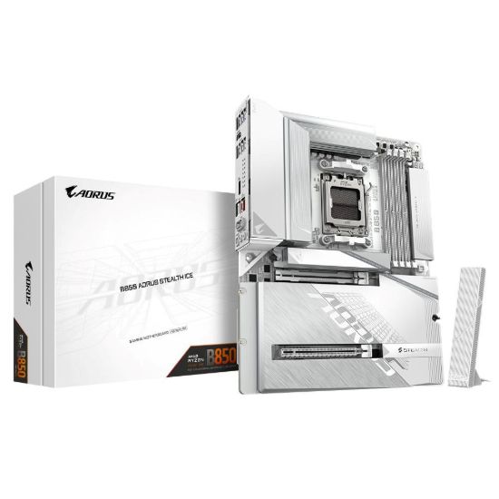Obrázek GIGABYTE MB Sc AM5 B850 AORUS STEALTH ICE, AMD B850, 4xDDR5, 1xHDMI