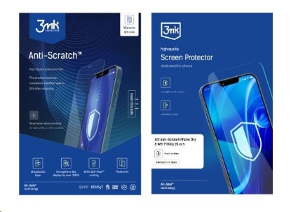 Obrázek 3mk All-Safe - AIO fólie Anti-Scratch Dry & Wet Fitting Phone, 25 ks
