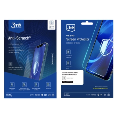 Obrázek 3mk All-Safe - AIO fólie Anti-Scratch Full Wet Fitting Phone, 5 ks