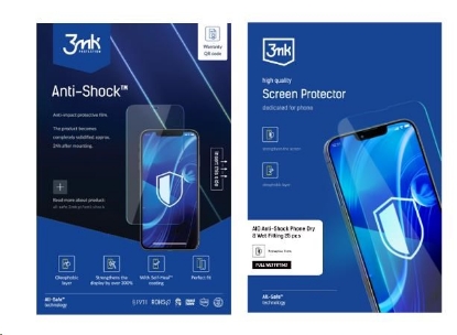 Obrázek 3mk All-Safe - AIO fólie Anti-shock Full Wet Fitting Phone, 25 ks