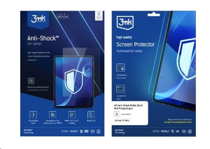 Obrázek 3mk All-Safe - AIO fólie Anti-Shock Full Wet Fitting Tablet, 25 ks
