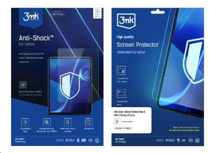 Obrázek 3mk All-Safe - AIO fólie Anti-Shock Full Wet Fitting Tablet, 5 ks