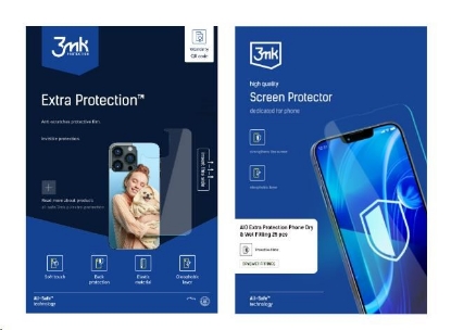 Obrázek 3mk All-Safe - AIO fólie Extra Protection Phone Dry & Wet Fitting, 25 ks