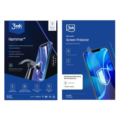Obrázek 3mk All-Safe - AIO fólie Hammer Dry & Wet Fitting Phone, 25 ks