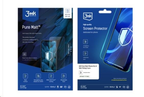 Obrázek 3mk All-Safe - AIO fólie Pure Matt Pro Dry & Wet Fitting Phone, 5 ks