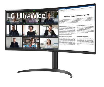Obrázek LG MT VA LED 34" 34WR55QK - VA panel, 3440x1440, 2xHDMI, DP, USB- C, USB 3.0, zakriven, nast vyska