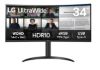 Obrázek LG MT VA LED 34" 34WR55QK - VA panel, 3440x1440, 2xHDMI, DP, USB- C, USB 3.0, zakriven, nast vyska