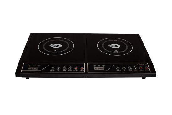 Obrázek Orava VP- 40i indukční dvouplotýnka, 3500 W, LED displej, časovač, 8 úrovní výkonu, 18 dB, černá